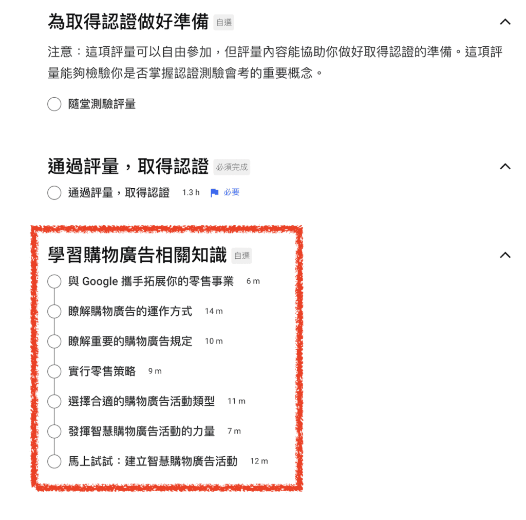 購物廣告課程